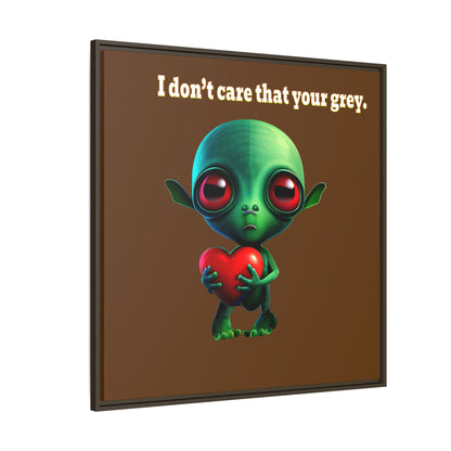 I don't care that your grey - framed canvas art (brown)