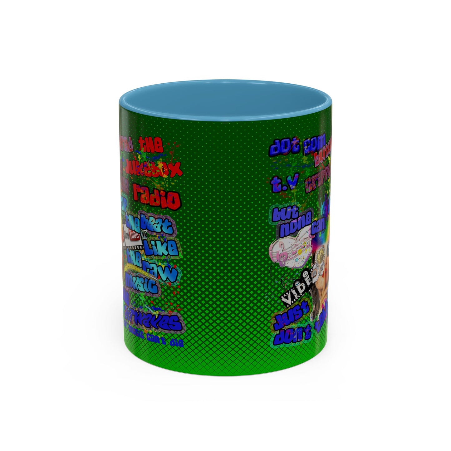 drop the beat - Accent Mug (logo green)