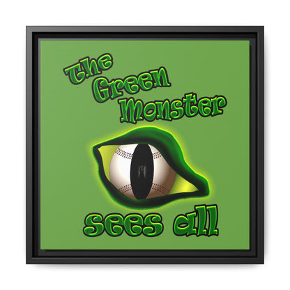 green monster - framed canvas art (green)