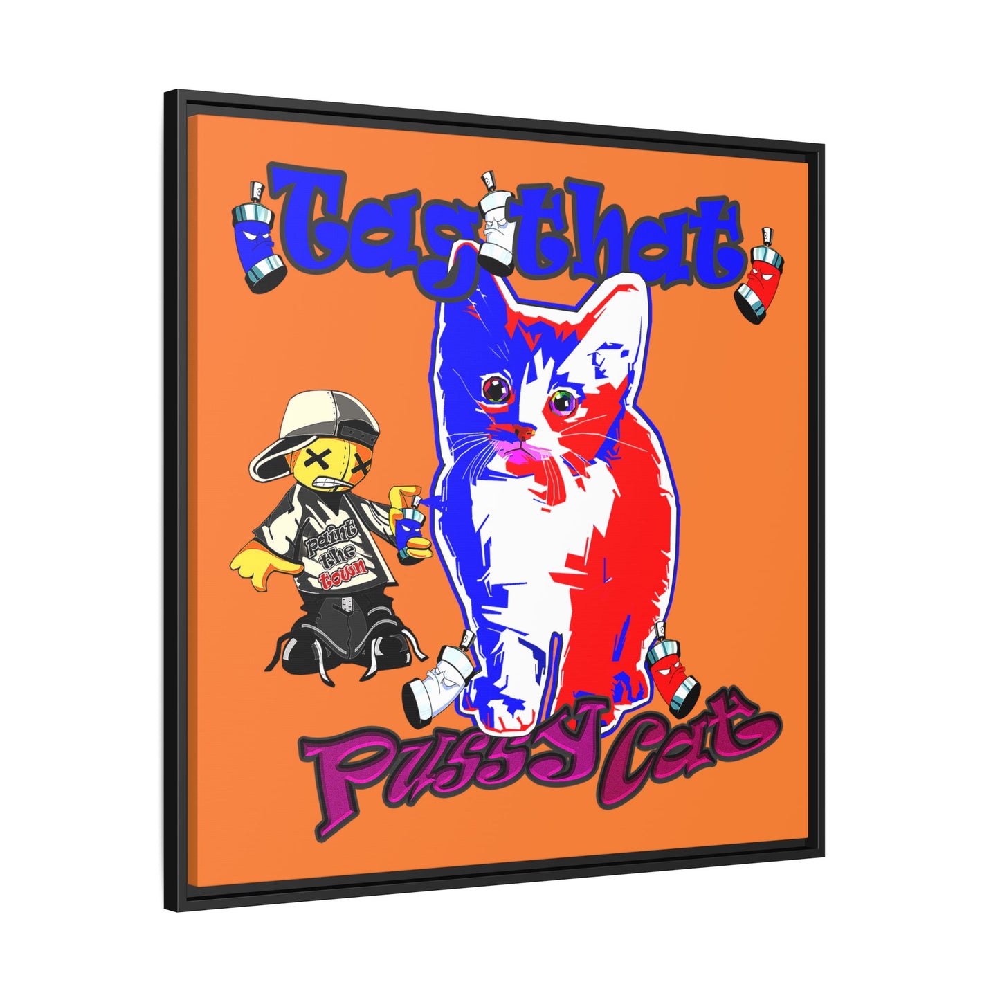 tag that - framed canvas art (crusta)