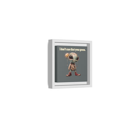 I don't care that your green - framed canvas art (dark grey)