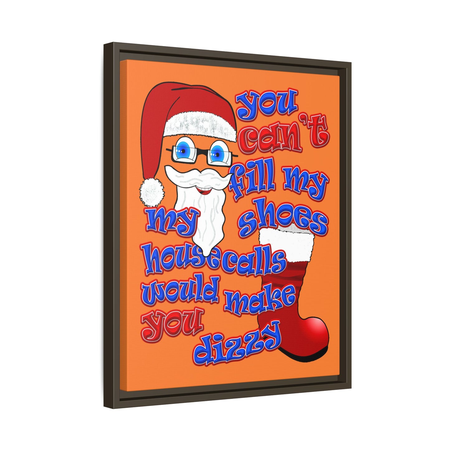 santa's shoes - framed canvas art (crusta)