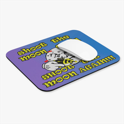 shoot the moon again - Mouse Pad (Rectangle) (light blue-purple wave)