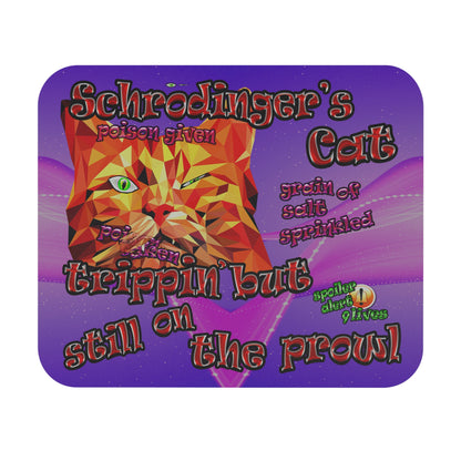 schrodinger's cat - Mouse Pad (Rectangle) (purple-pink wave)