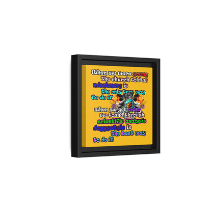 doggystyle - framed canvas art (yellow)