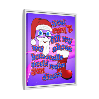 santa's shoes - framed canvas art (purple-pink wave)