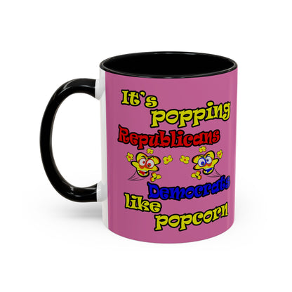 popping like popcorn - Accent Mug (light pink)