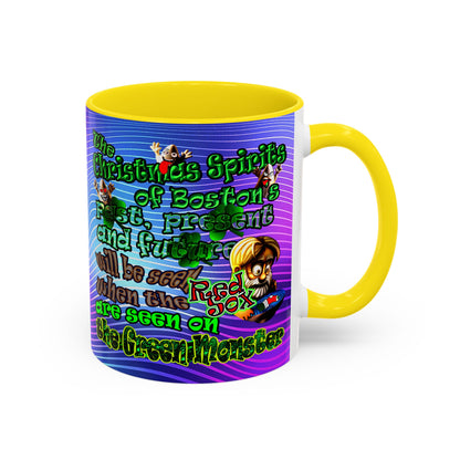 christmas spirits of boston - Accent Mug (purple wave)