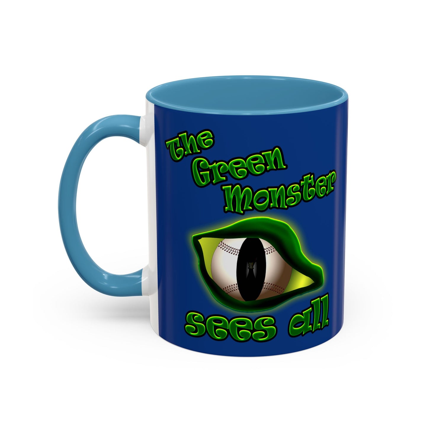 green monster - Accent Mug (dark blue)