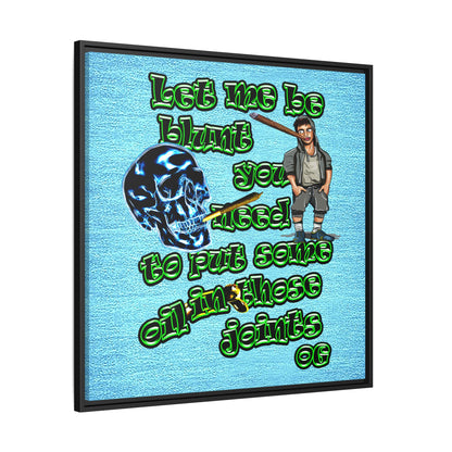 og - framed canvas art (faded blue)