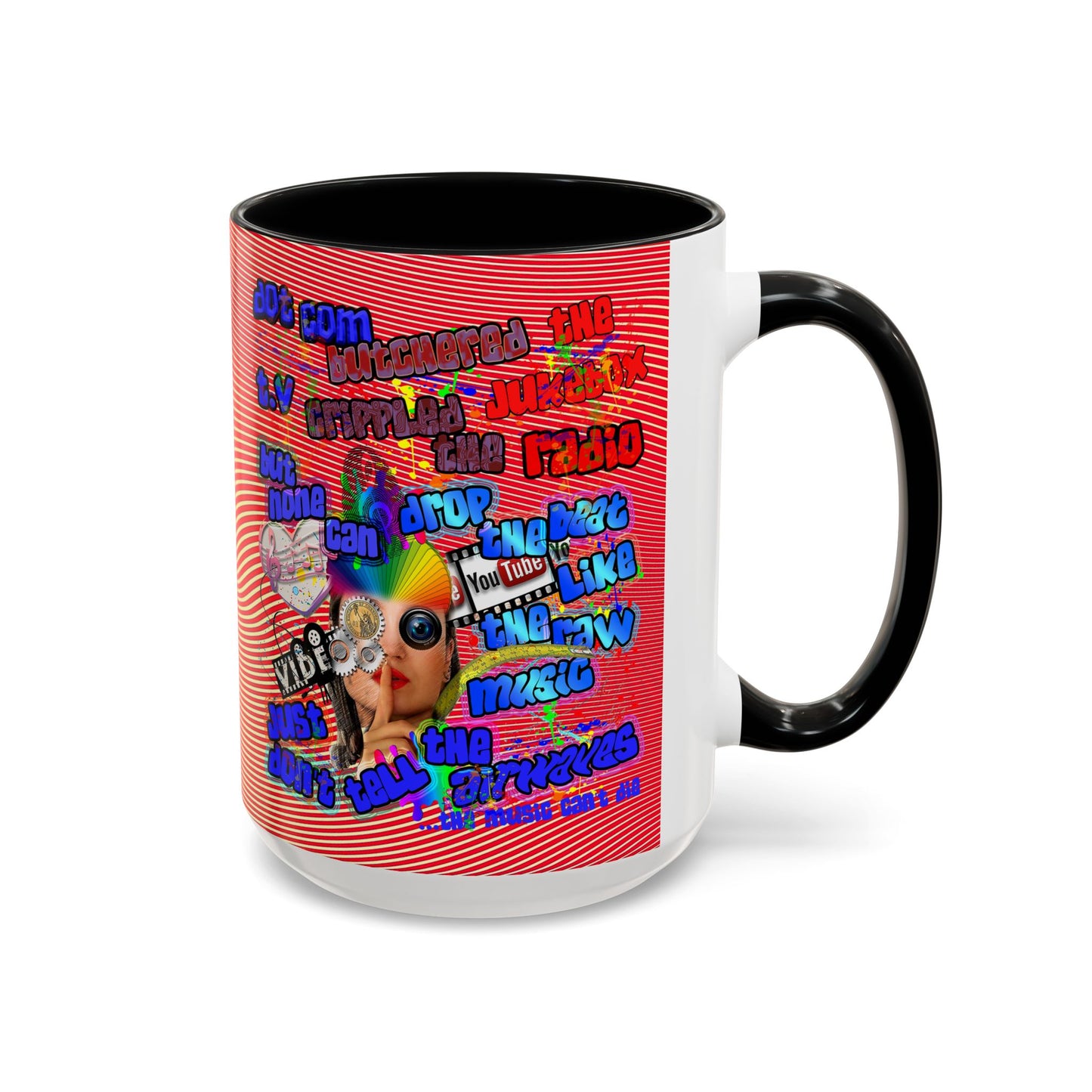 drop the beat - Accent Mug (yellow-orange wave)