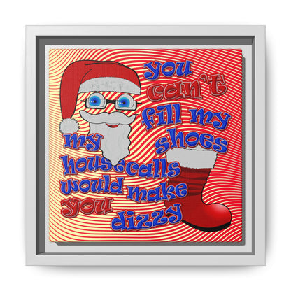 santa's shoes - framed canvas art (yellow-orange wave)