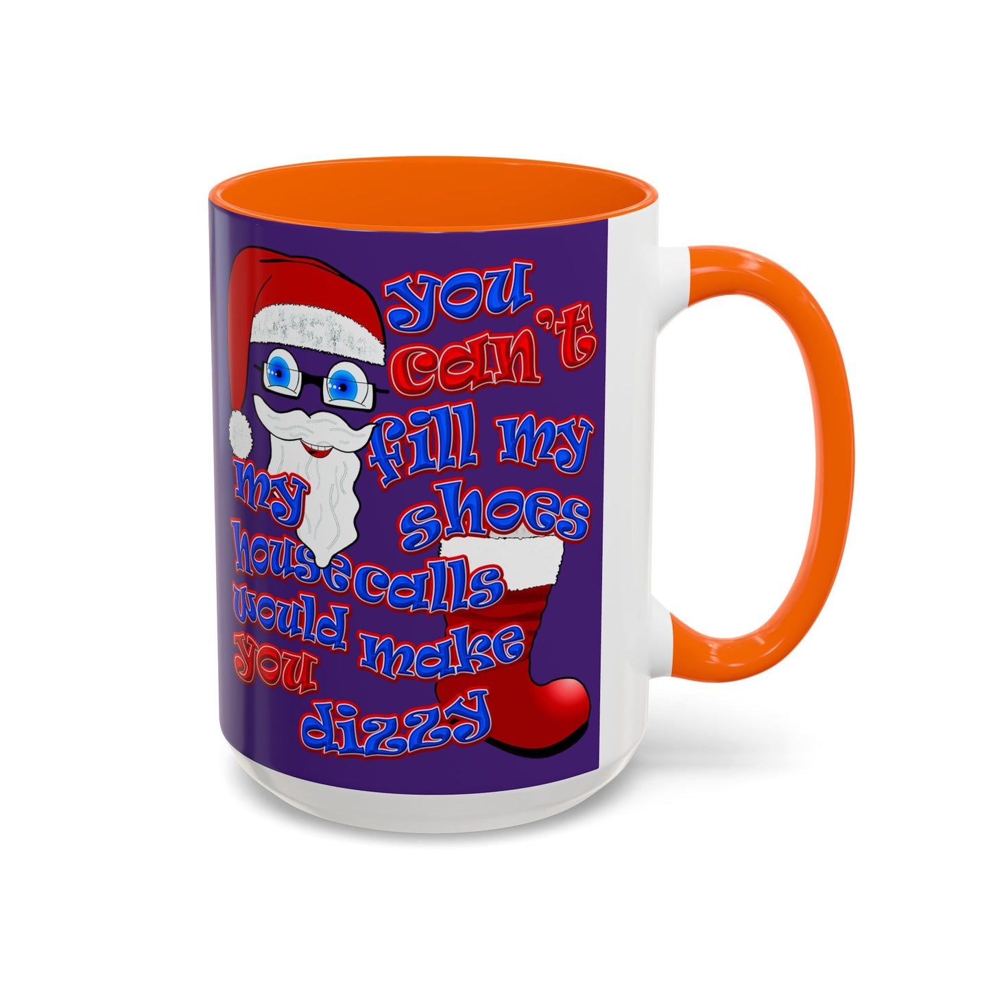 santa's shoes - Accent Mug (purple)