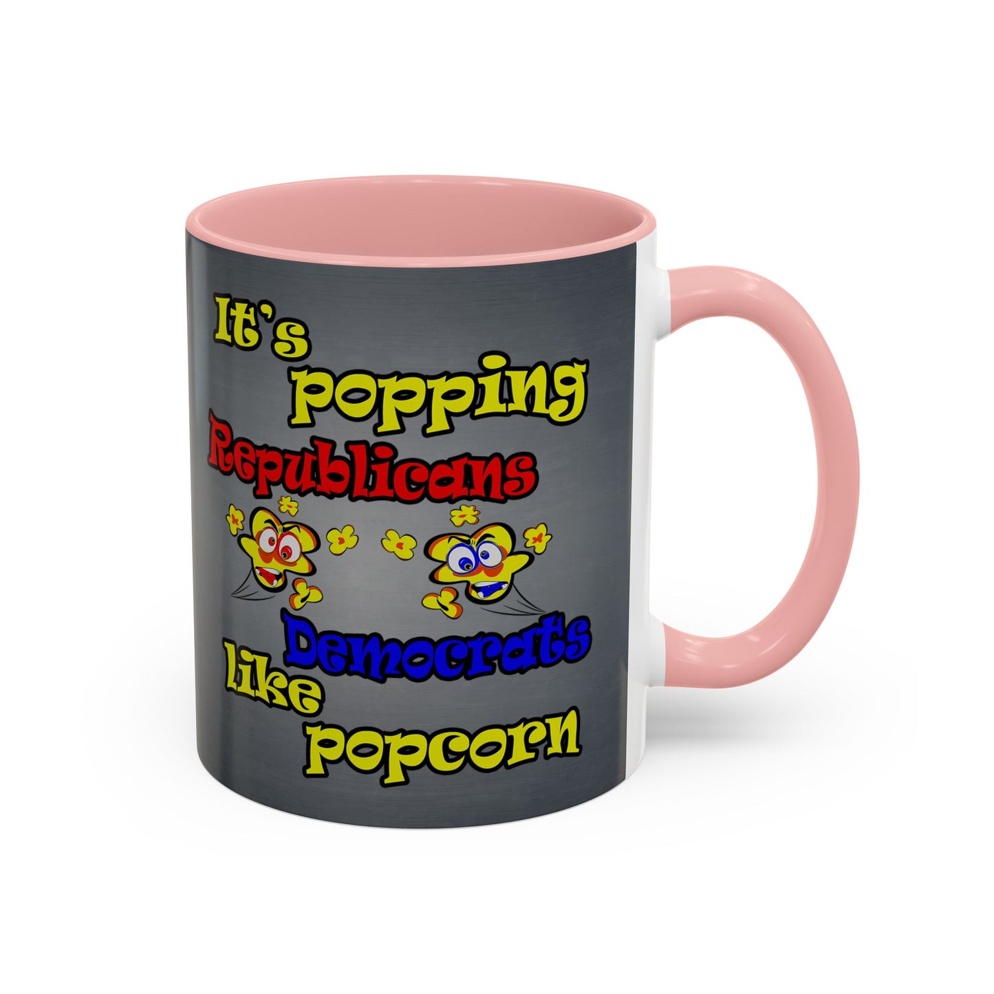 popping like popcorn - Accent Mug (grey-light grey)