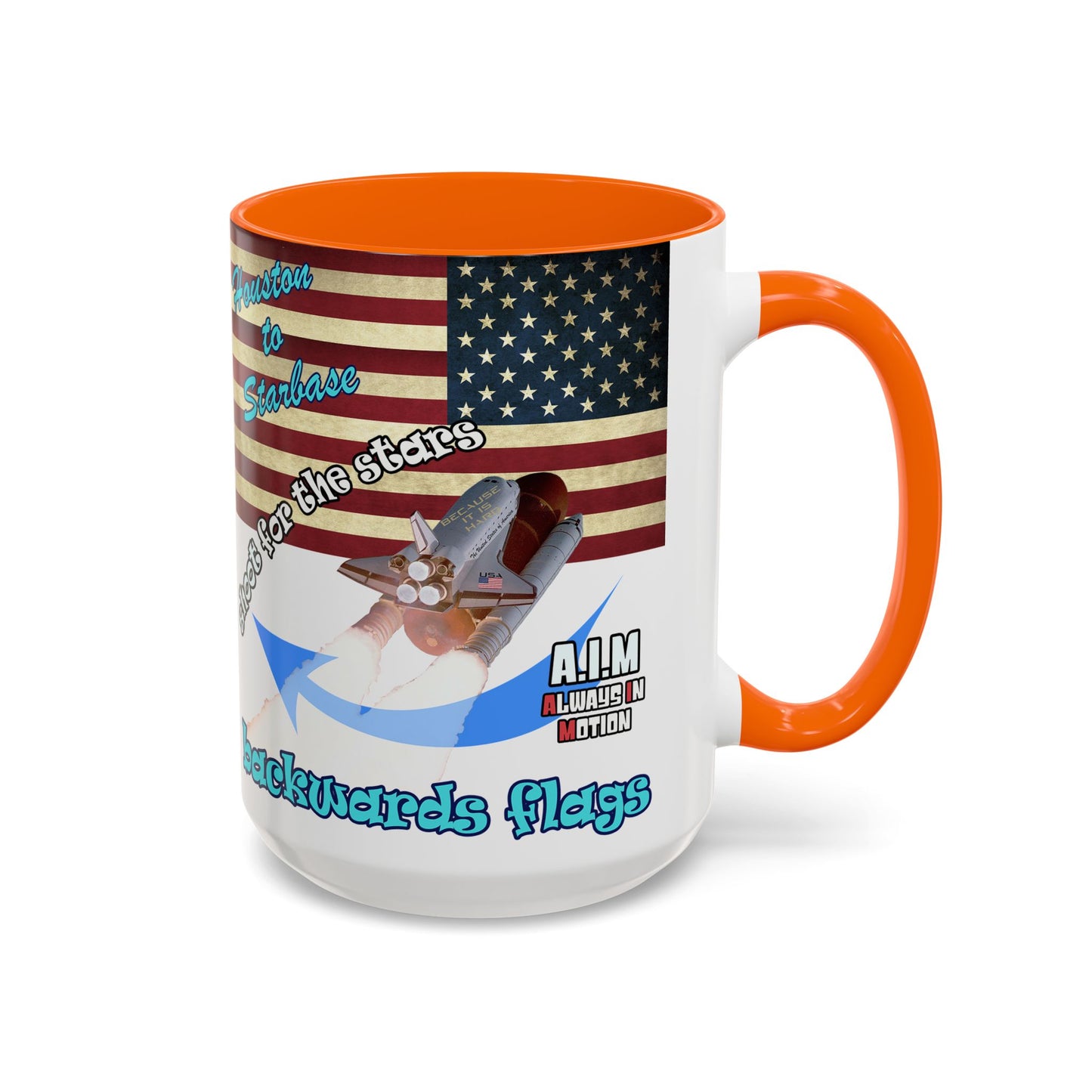 shoot for the stars - Accent Mug (white)