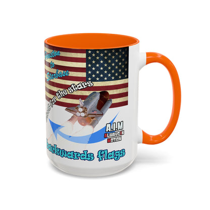 shoot for the stars - Accent Mug (white)