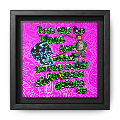 og - framed canvas art (pink swirl)