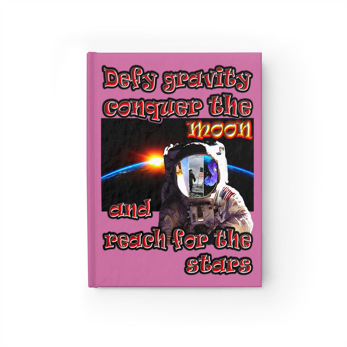 defy conquer reach - journal-lined (light pink)