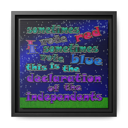 declaration of the independents - framed canvas art ('snoops' background)