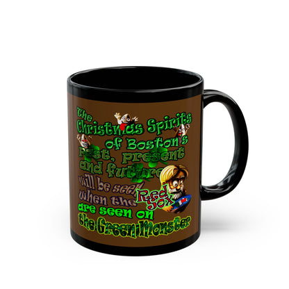 christmas spirits of boston - Black Mug (brown)