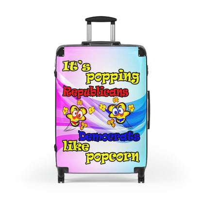 popping like popcorn - Suitcase (light blue-pink wave)