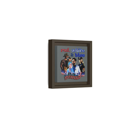 rw&b lives matter - framed canvas art (dark grey)