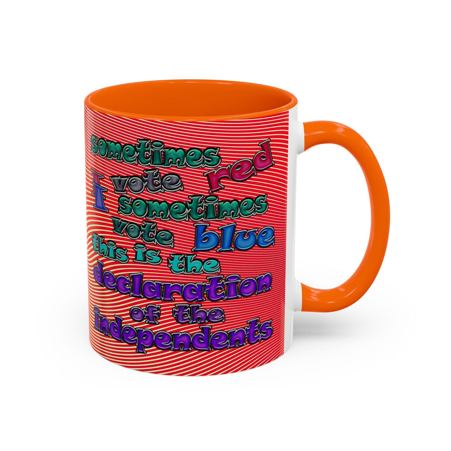declaration of the independents - Accent Mug (yellow-orange wave)