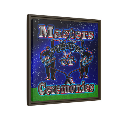 em cee squared - framed canvas art ('snoops' background)