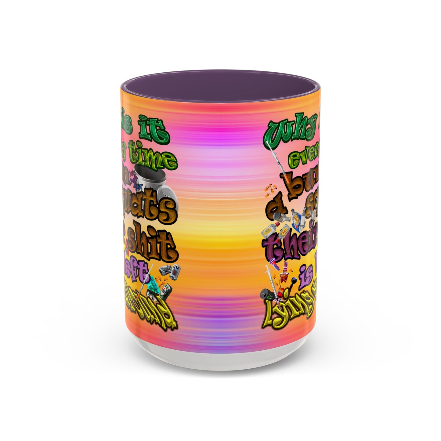 the bum's shit - Accent Mug (color blur)