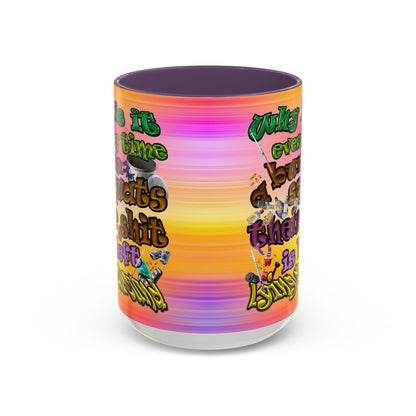 the bum's shit - Accent Mug (color blur)