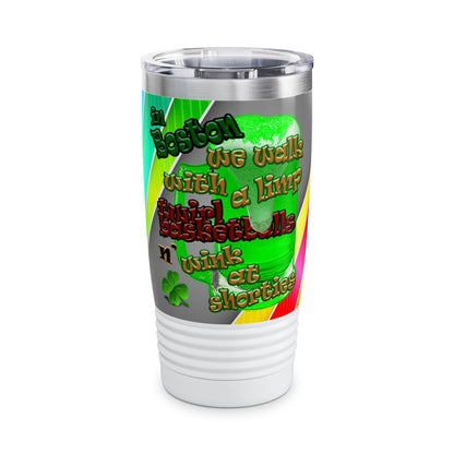 celtics logo - Ringneck Tumbler, 20oz (rainbow split)