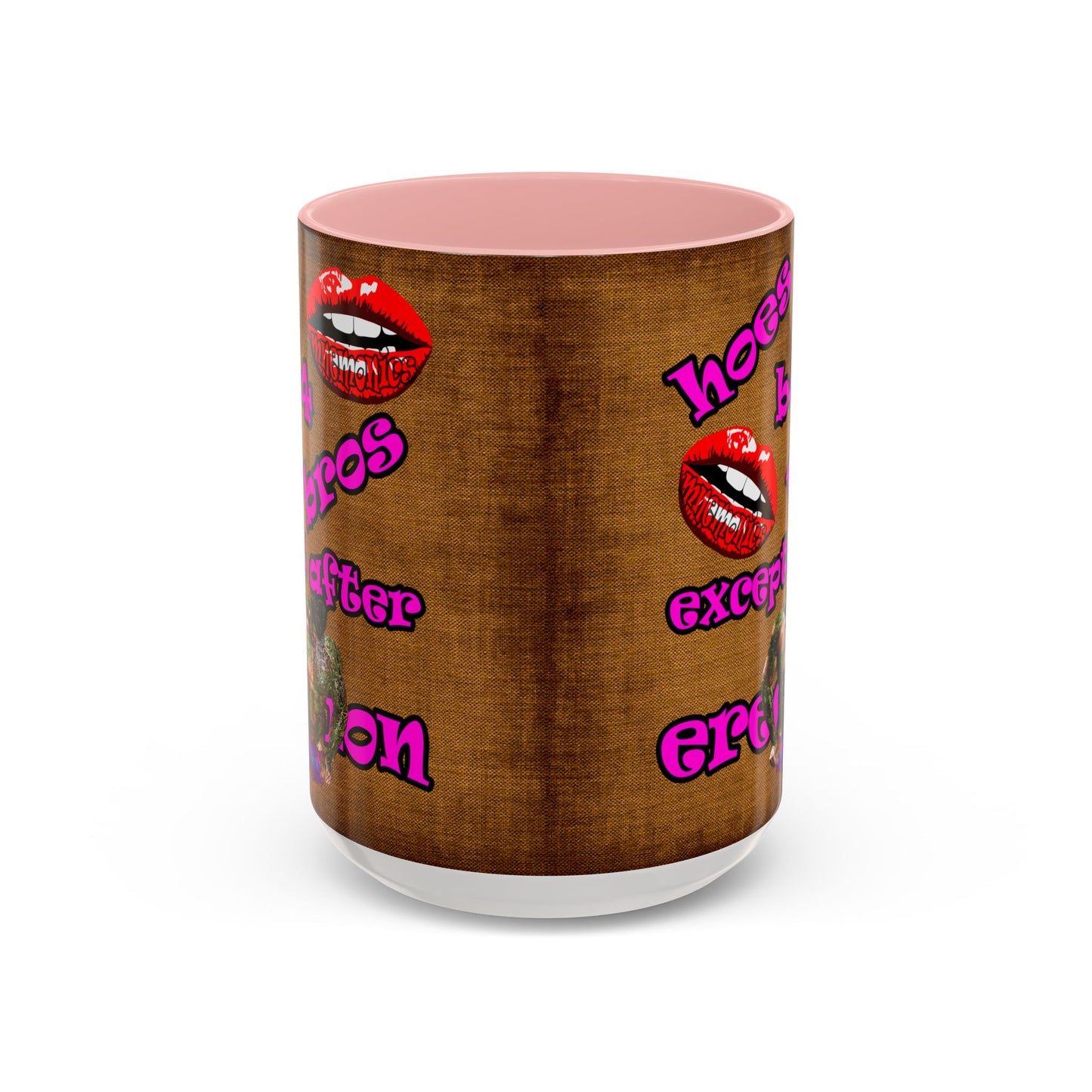 hoes b4 bros - Accent Mug (brown papyrus)