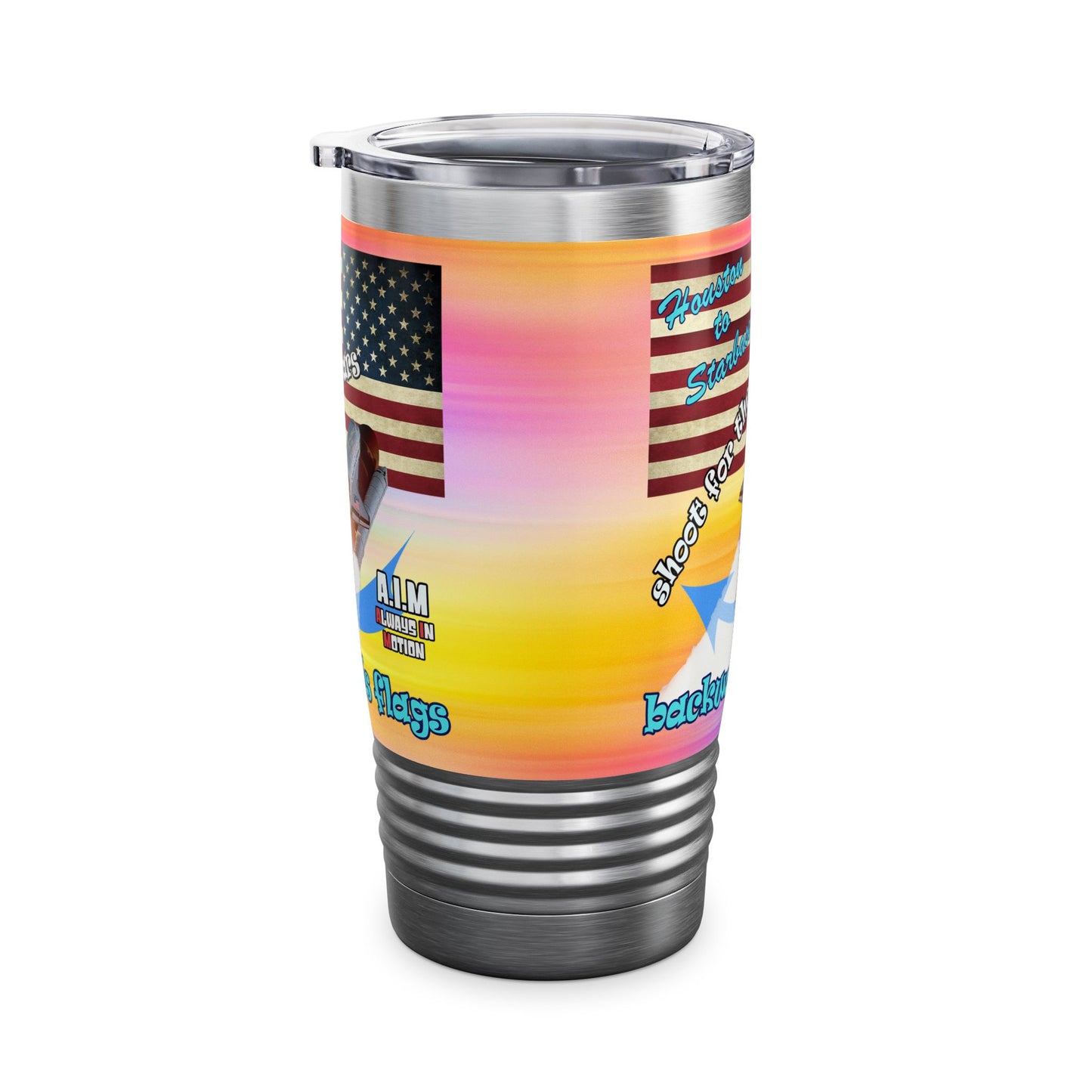 shoot for the stars - Ringneck Tumbler, 20oz (color blur)