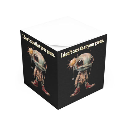 I don't care that your green - note cube (black)