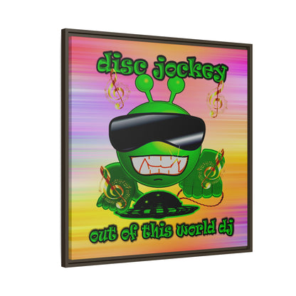 disc jockey - framed canvas art (color blur)