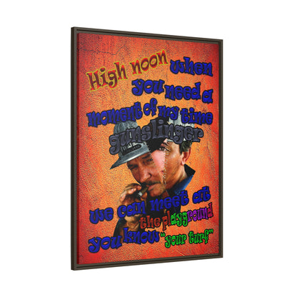 high noon - framed canvas art (burnt orange)