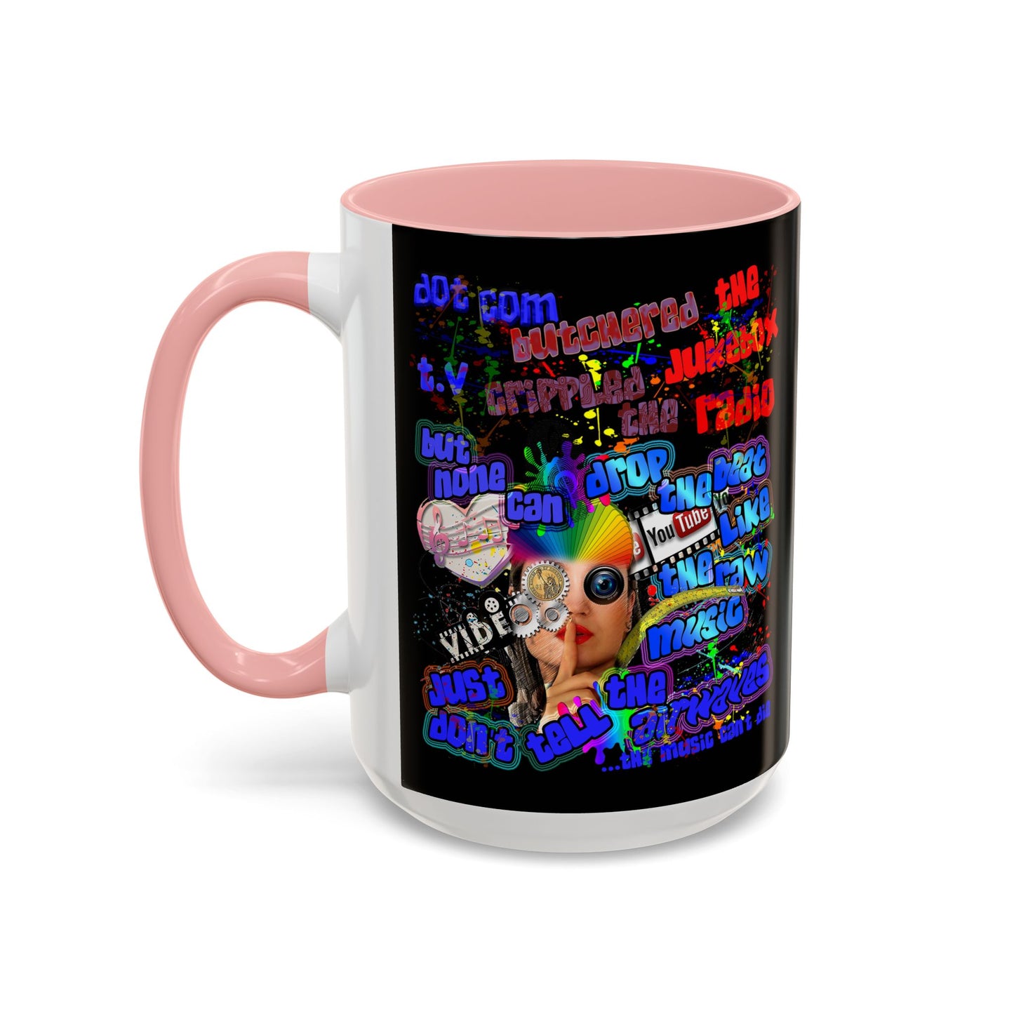 drop the beat - Accent Mug (black)