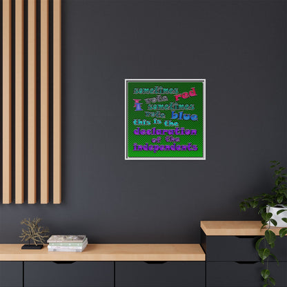 declaration of the independents - framed canvas art (logo green)