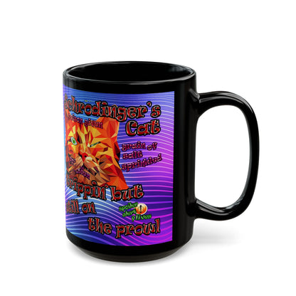schrodinger's cat - Black Mug (purple wave)