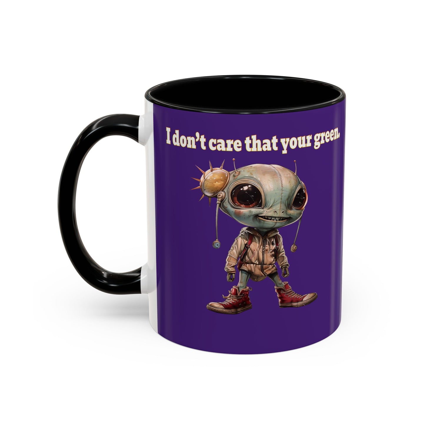 I don't care that your grey - Accent Mug (purple)