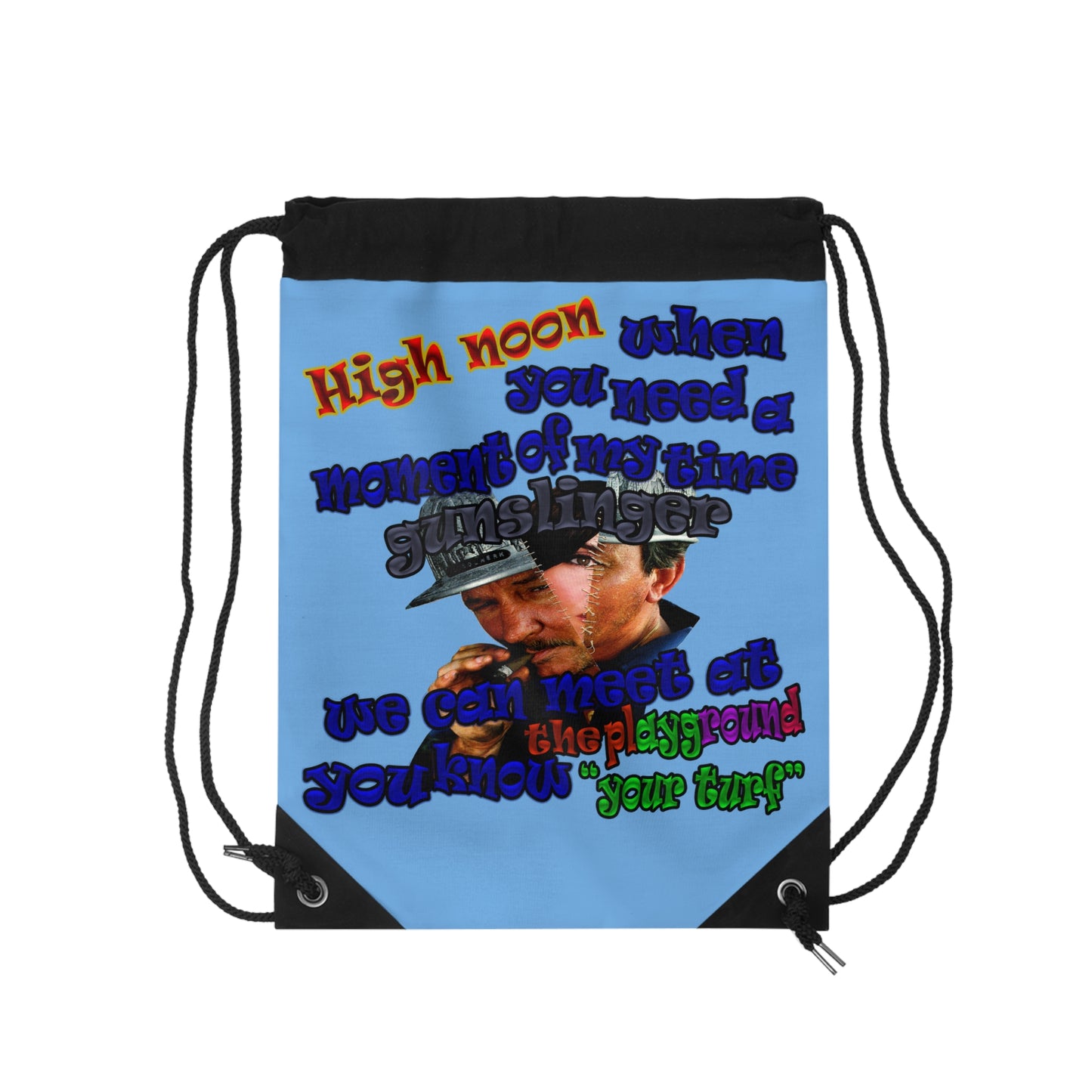 high noon - Drawstring Bag (light blue)