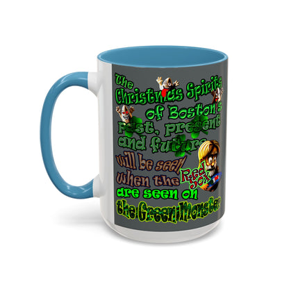 christmas spirits of boston - Accent Mug (dark grey)