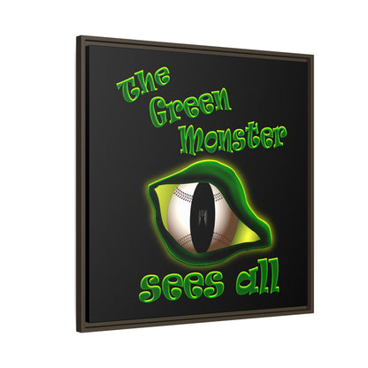 green monster - framed canvas art (black)