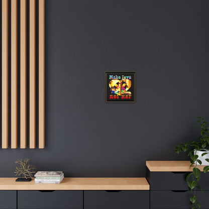 love peace - framed canvas art (black)