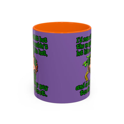 turtle race - Accent Mug (light purple)