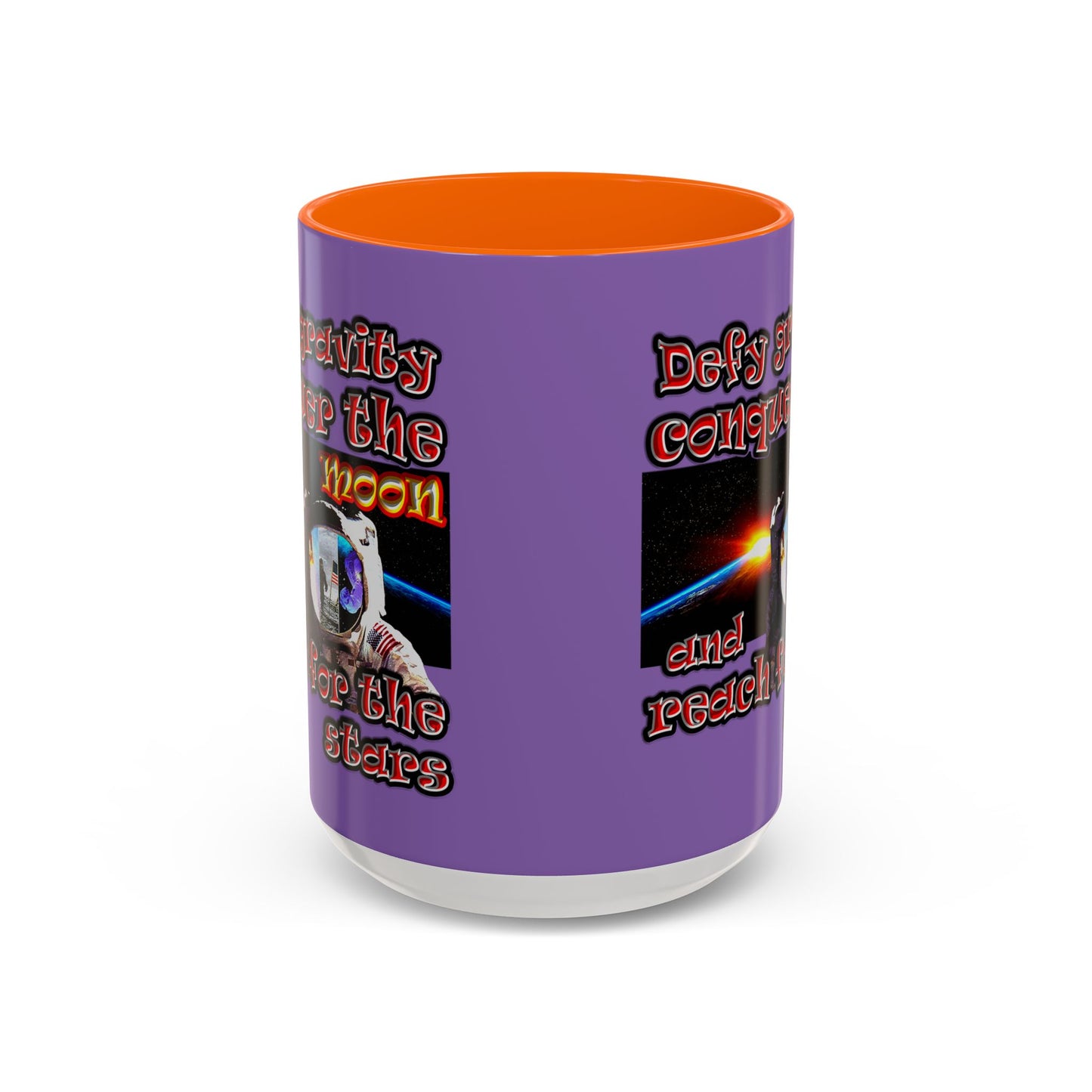 defy conquer reach - Accent Mug (light purple)