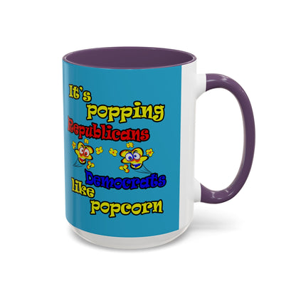 popping like popcorn - Accent Mug (turquoise)