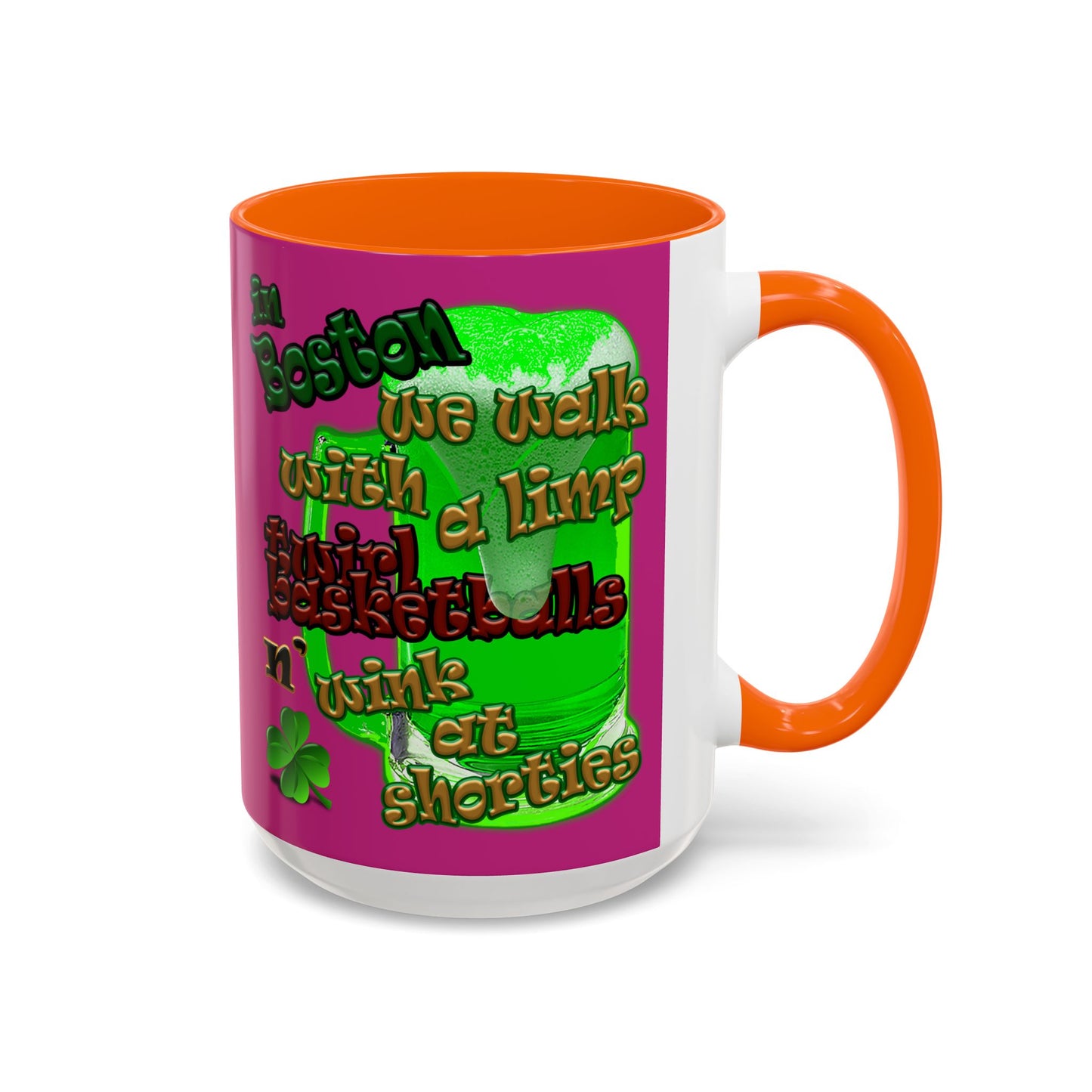 celtics logo - Accent Mug (pink)