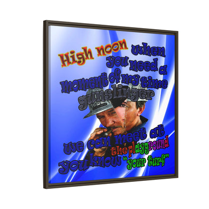 high noon - framed canvas art (blue-white wave)