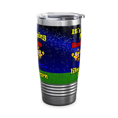popping like popcorn - Ringneck Tumbler, 20oz ('snoops' background)